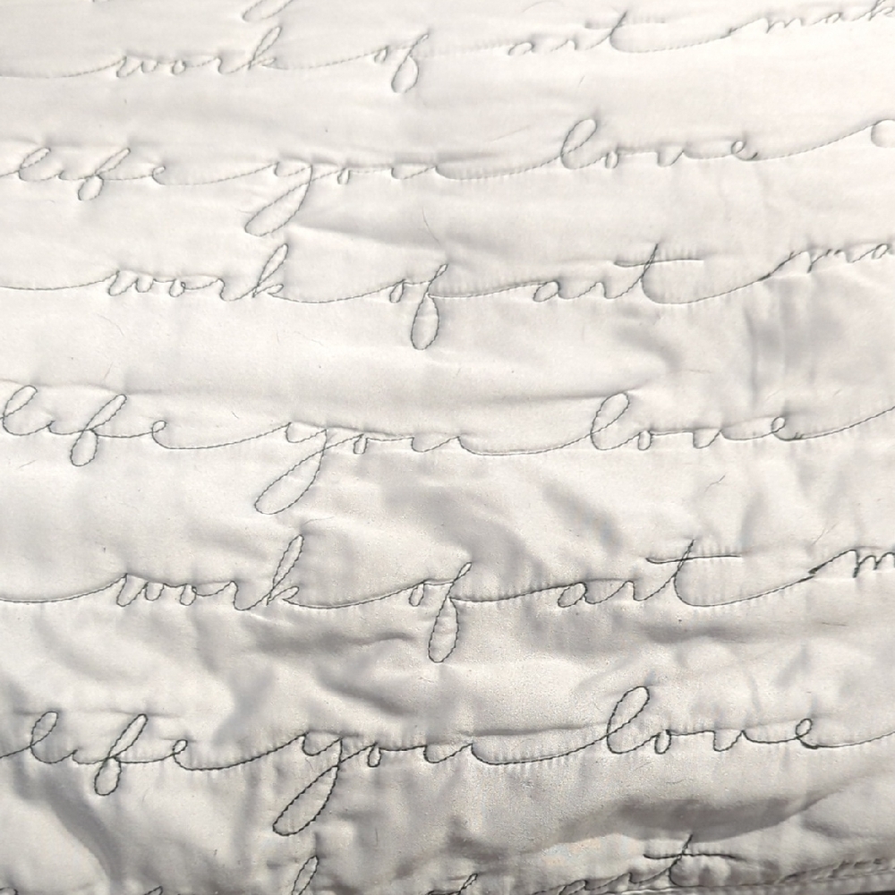 Elegant Script Embroidered Bedding